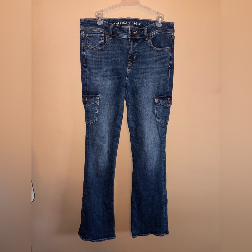 American Eagle Kick Boot Jean size 10 X Long Stretch